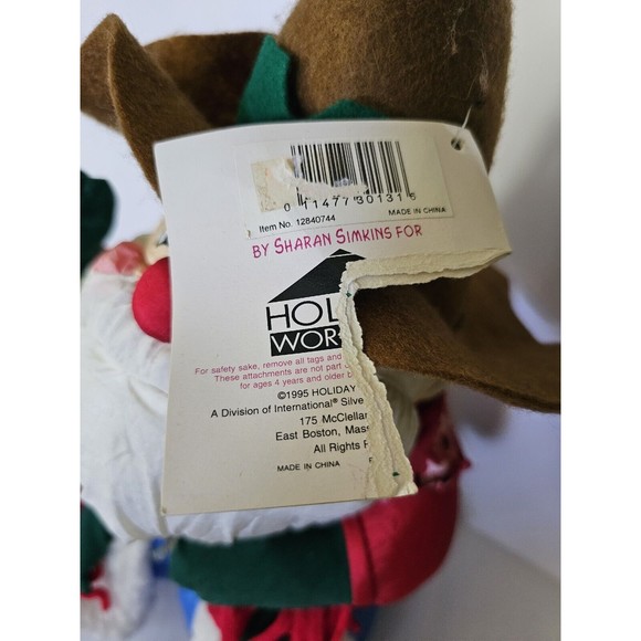 Plush Vintage Christmas Cowboy Santa Partial Tag Candy Cane Guns... - Picture 16 of 16